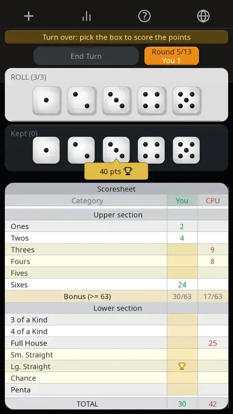 Screenshot 5 of Yahtzee