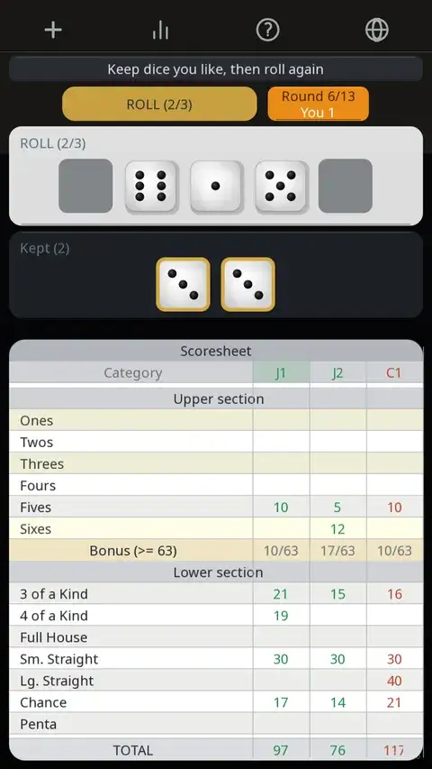 Screenshot 3 of Yahtzee